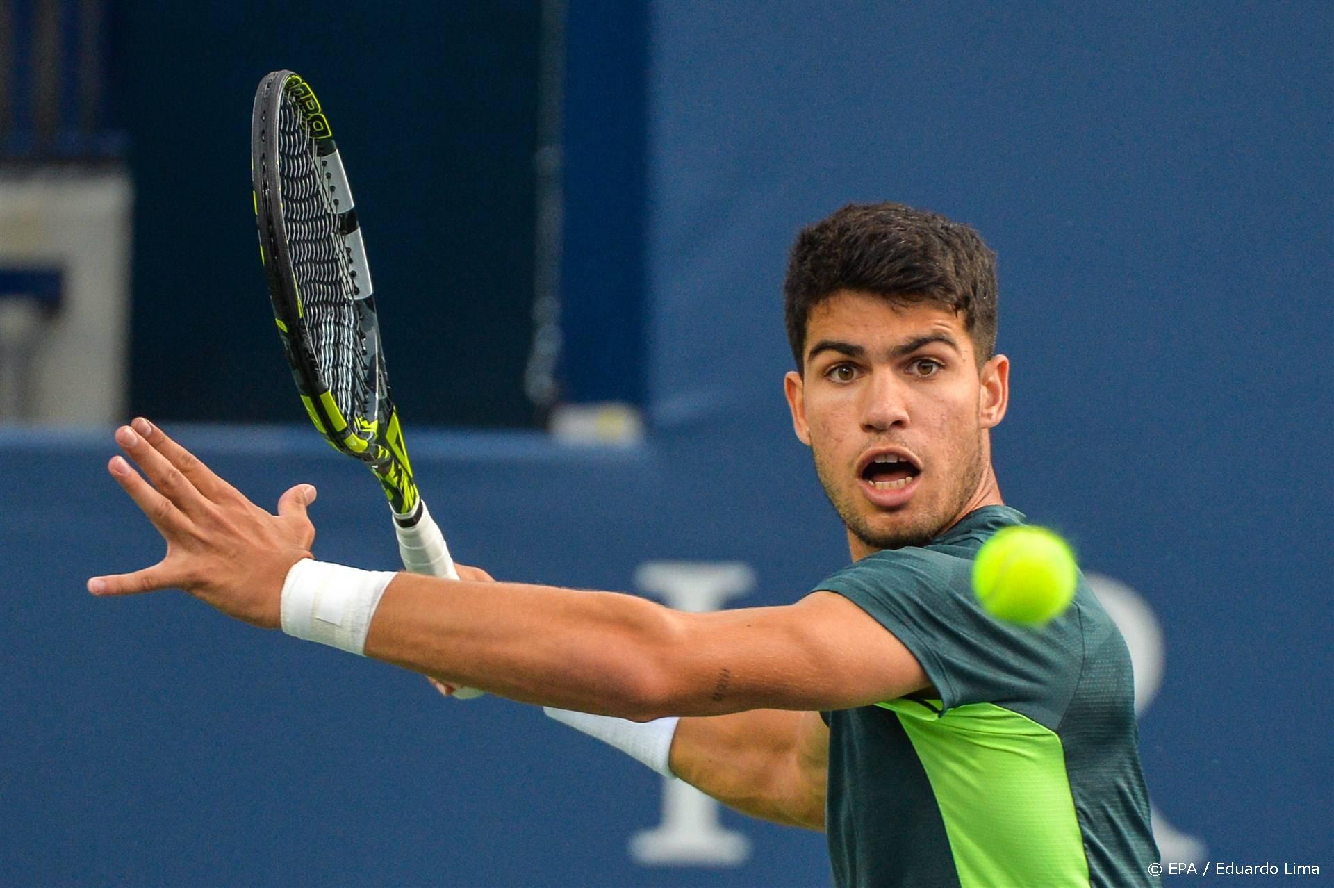 Carlos Alcaraz bereikt kwartfinales masterstoernooi Cincinnati