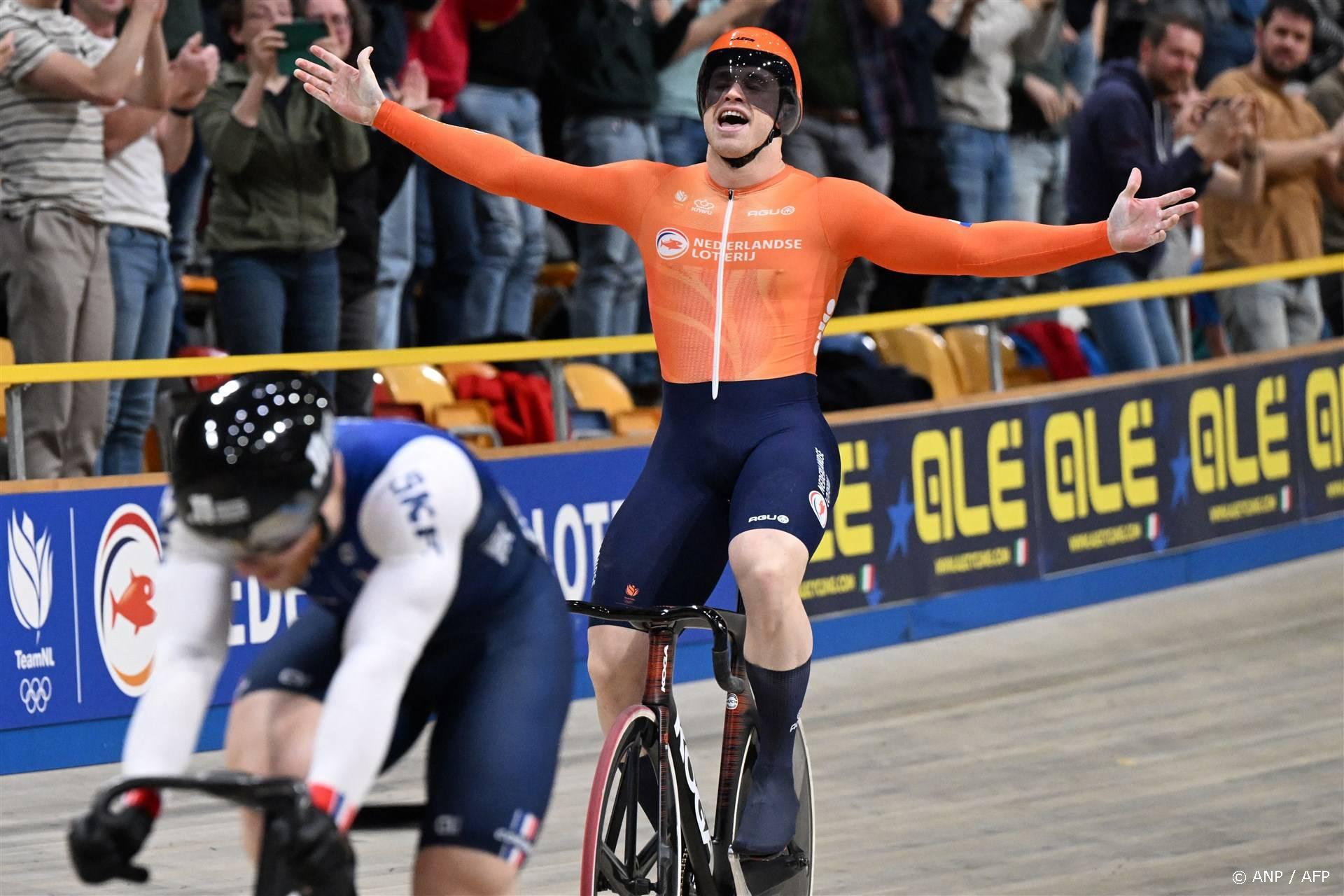 Harrie Lavreysen domineert Europees baanwielrennen met drie gouden