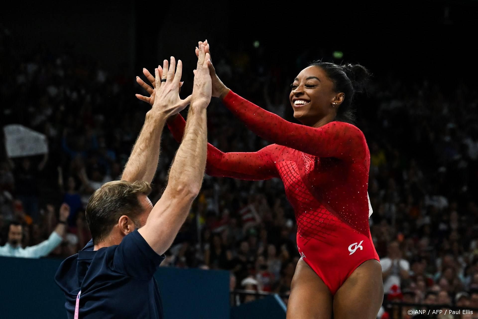 Simone Biles verovert opnieuw goud op Olympische Spelen