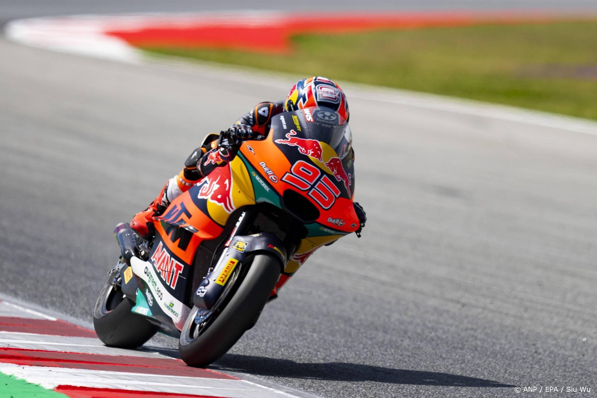 epa12357346 Dutch Moto2 rider Collin Veijer (Red Bull KTM Ajo) during the qualifying sessions held at the Barcelona-Catalonia Circuit in Montmelo, Barcelona, Spain, 06 September 2025. The MotoGP Catalonia Gran Prix will take place 07 September 2025.  EPA/Siu Wu
