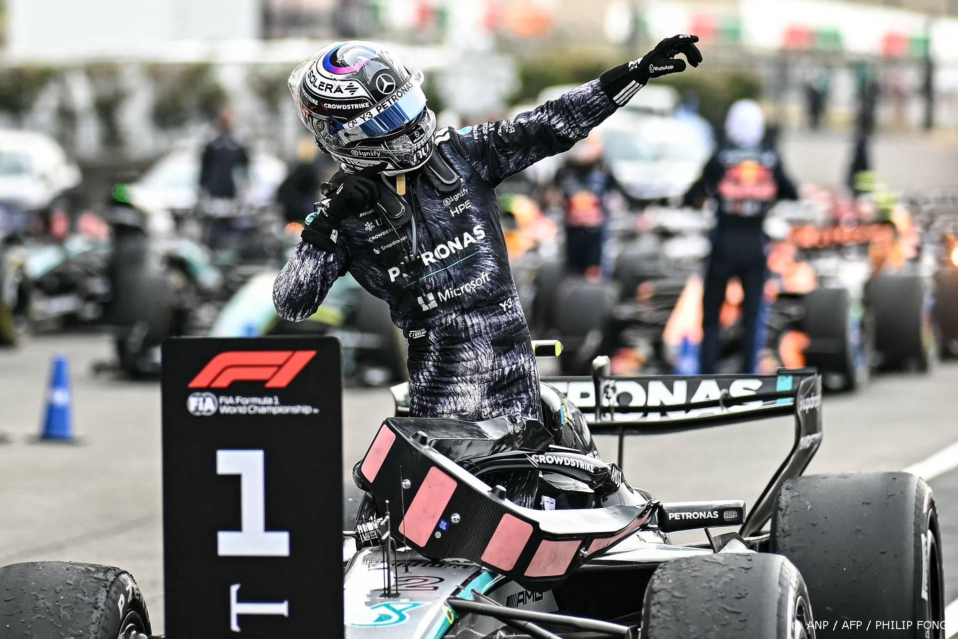 Mercedes' Italian driver Kimi Antonelli celebrates at the parc ferme after winning the Formula One Japanese Grand Prix at the Suzuka circuit in Suzuka, Mie prefecture on March 29, 2026. 
Philip FONG / AFP